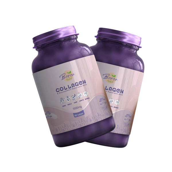 أقراص الكولاجين العشبية - 90 قرصًا - عبوتين